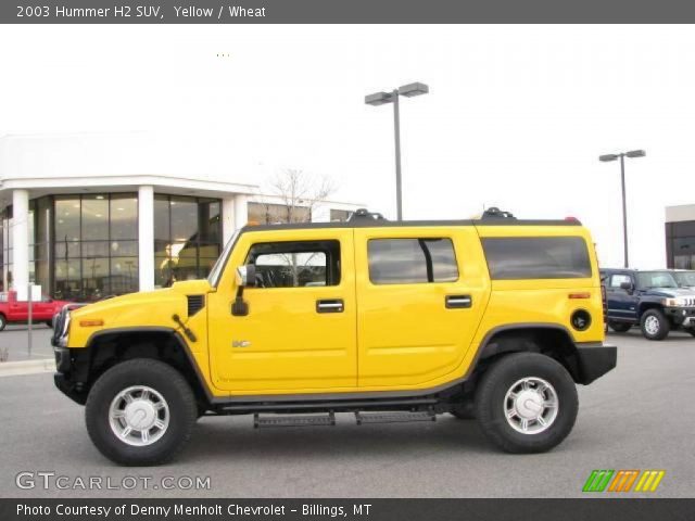 2003 Hummer H2 SUV in Yellow