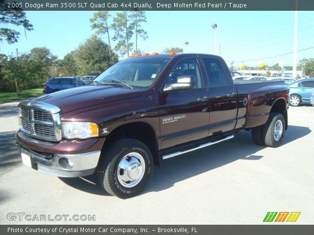 2005 Dodge Ram 3500 SLT Quad Cab 4x4 Dually in Deep Molten Red Pearl
