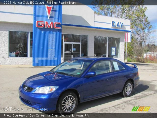 2005 Honda Civic EX Coupe in Fiji Blue Pearl