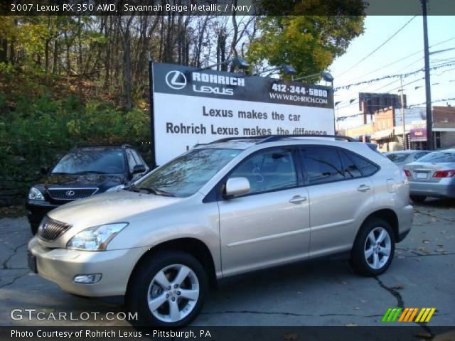 2007 Lexus RX 350 AWD in Savannah Beige Metallic