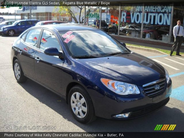 2008 Hyundai Elantra GLS Sedan in Regatta Blue Metallic