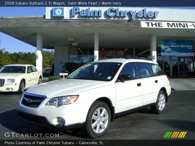 2008 Subaru Outback 2.5i Wagon in Satin White Pearl