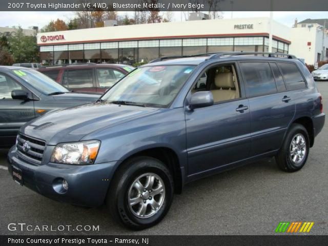 2007 Toyota Highlander V6 4WD in Bluestone Metallic