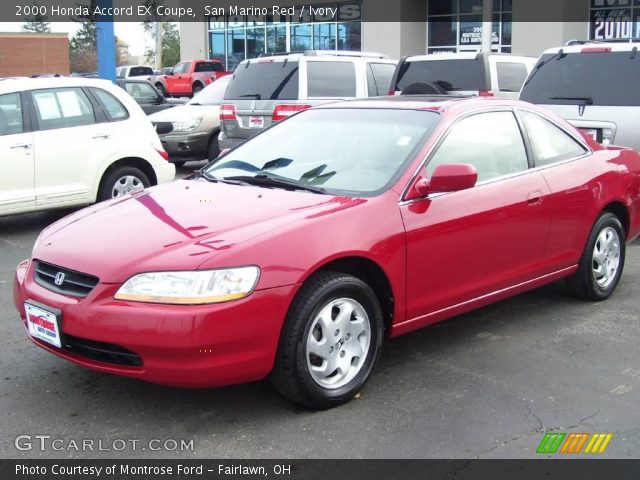 2000 Honda Accord EX Coupe in San Marino Red