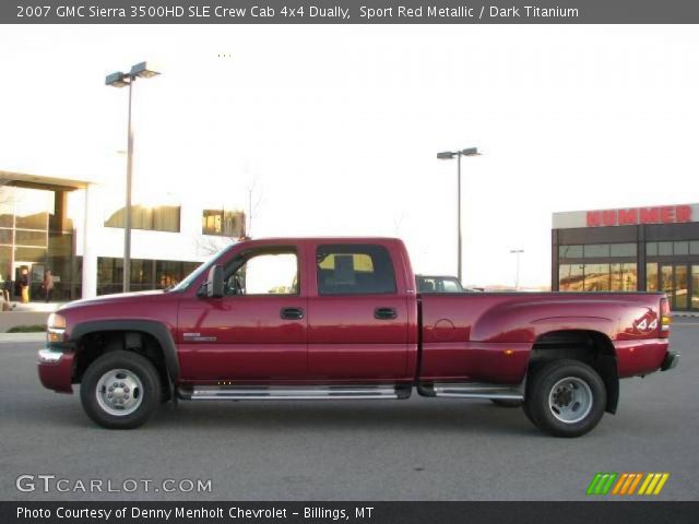 2007 GMC Sierra 3500HD SLE Crew Cab 4x4 Dually in Sport Red Metallic