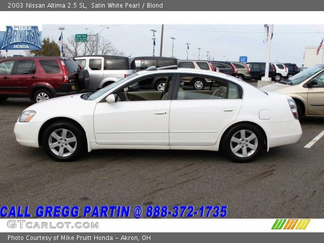 2003 Nissan Altima 2.5 SL in Satin White Pearl