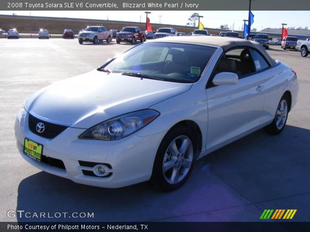 2008 Toyota Solara SLE V6 Convertible in Blizzard White Pearl