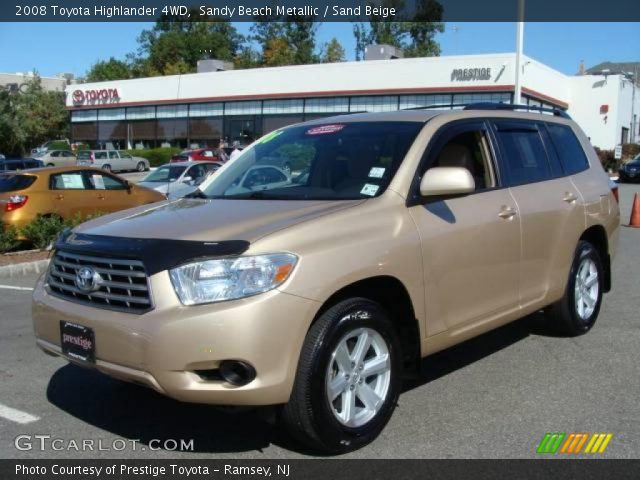 2008 Toyota Highlander 4WD in Sandy Beach Metallic