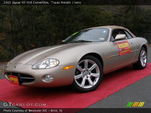 2003 Jaguar XK XK8 Convertible in Topaz Metallic