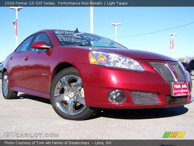 2009 Pontiac G6 GXP Sedan in Performance Red Metallic