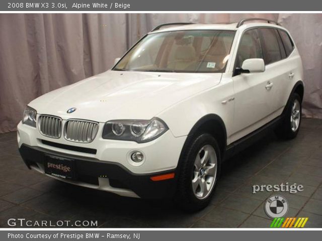 2008 BMW X3 3.0si in Alpine White