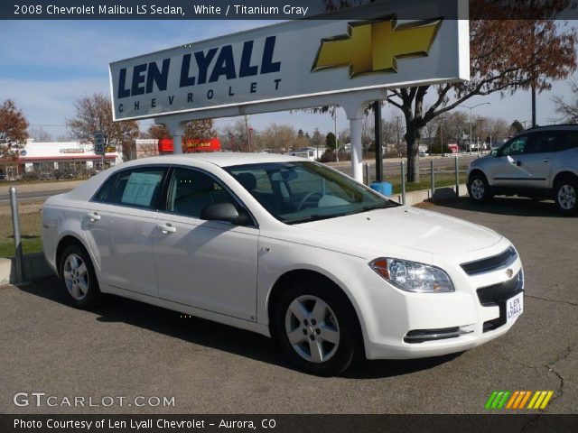 2008 Chevrolet Malibu LS Sedan in White