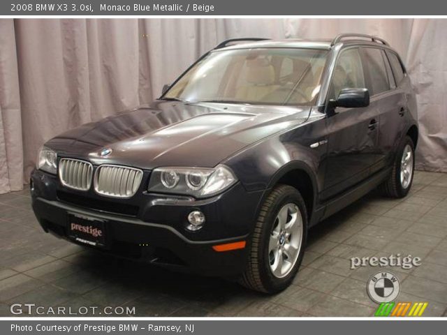 2008 BMW X3 3.0si in Monaco Blue Metallic