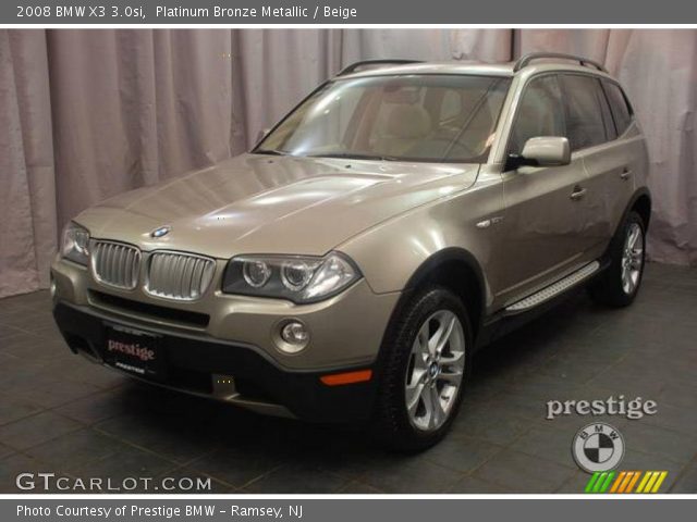 2008 BMW X3 3.0si in Platinum Bronze Metallic