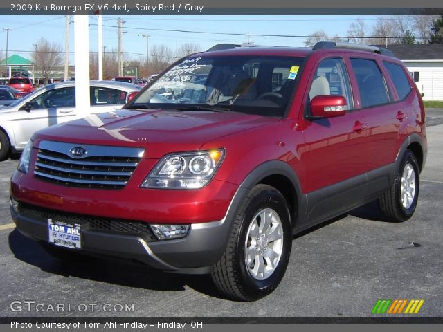 2009 Kia Borrego EX V6 4x4 in Spicy Red