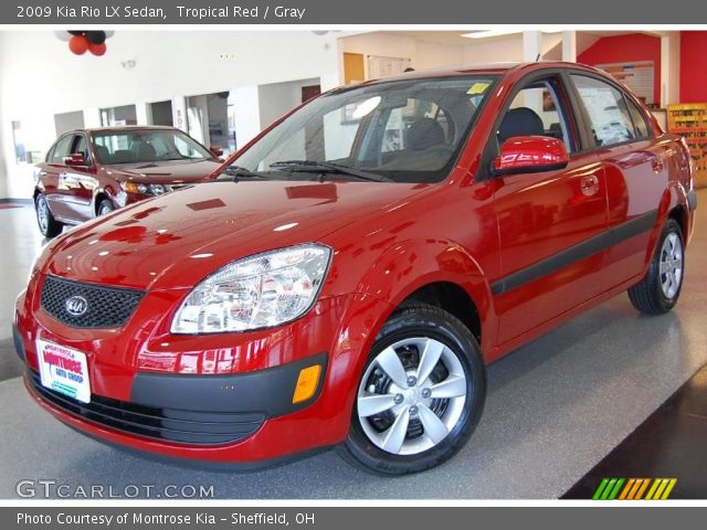 2009 Kia Rio LX Sedan in Tropical Red