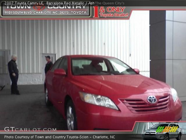 2007 Toyota Camry LE in Barcelona Red Metallic