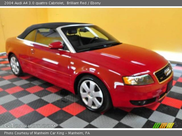 2004 Audi A4 3.0 quattro Cabriolet in Brilliant Red