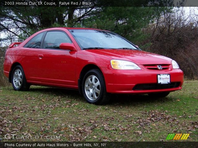 2003 Honda Civic EX Coupe in Rallye Red