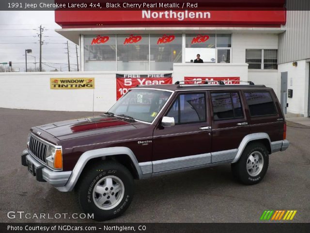 1991 Jeep Cherokee Laredo 4x4 in Black Cherry Pearl Metallic