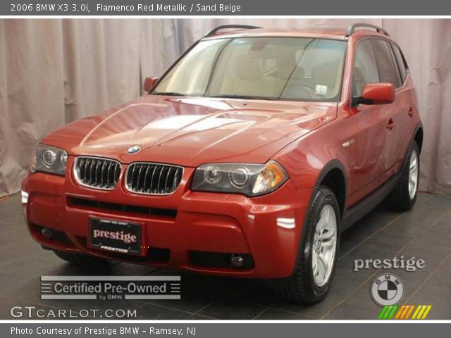 2006 BMW X3 3.0i in Flamenco Red Metallic