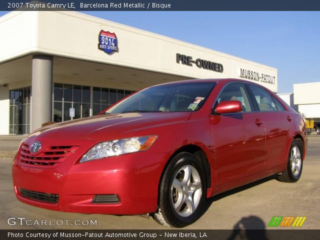 2007 Toyota Camry LE in Barcelona Red Metallic
