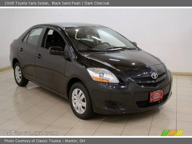 2008 Toyota Yaris Sedan in Black Sand Pearl