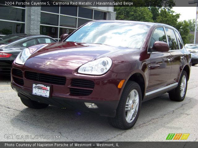 2004 Porsche Cayenne S in Carmona Red Metallic