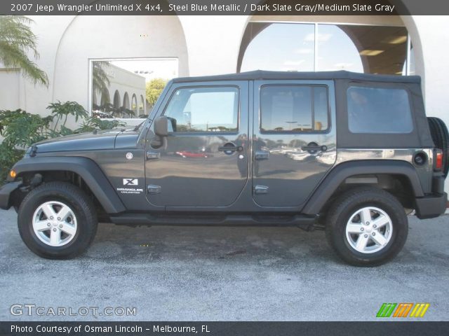 2007 Jeep Wrangler Unlimited X 4x4 in Steel Blue Metallic