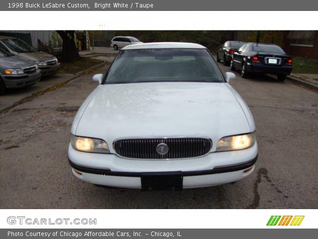 Bright White 1998 Buick LeSabre Custom with Taupe interior 1998 Buick 