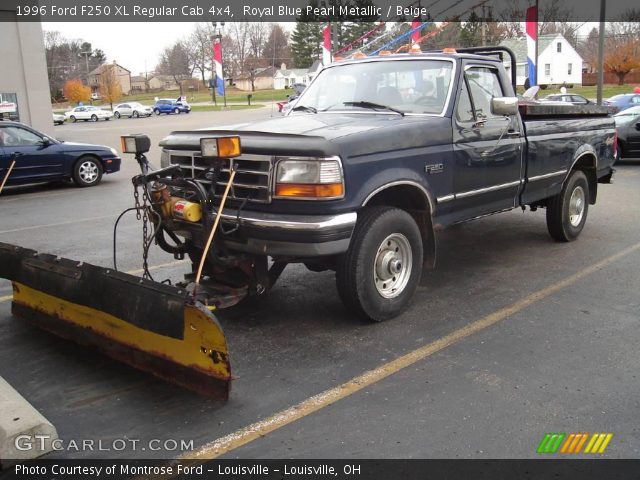 1996 Ford F250 XL Regular Cab 4x4 in Royal Blue Pearl Metallic