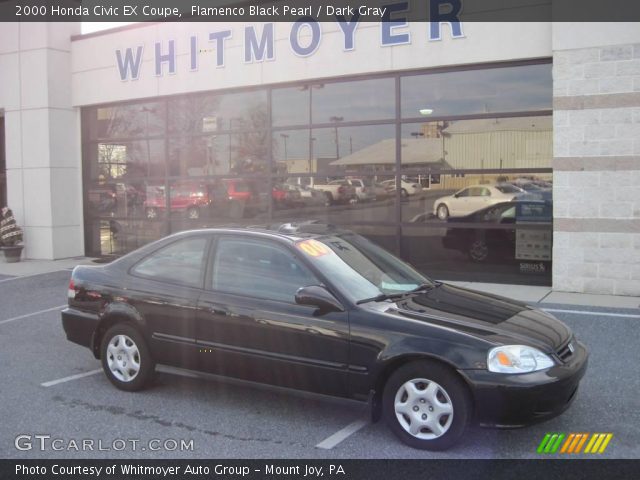 2000 Honda Civic EX Coupe in Flamenco Black Pearl
