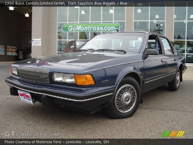 1990 Buick Century Limited Sedan in Dark Sapphire Blue Metallic