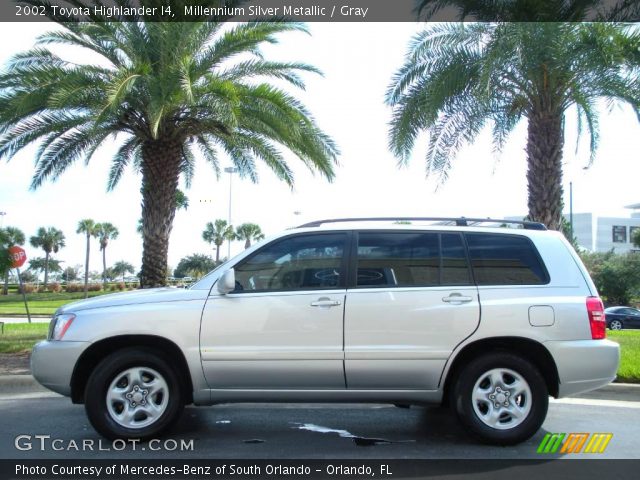 2002 Toyota Highlander I4 in Millennium Silver Metallic