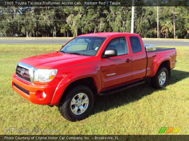 2005 Toyota Tacoma PreRunner Access Cab in Radiant Red