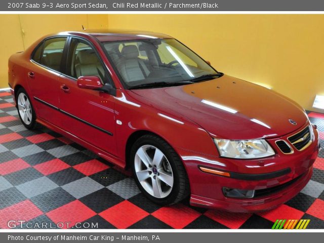 2007 Saab 9-3 Aero Sport Sedan in Chili Red Metallic