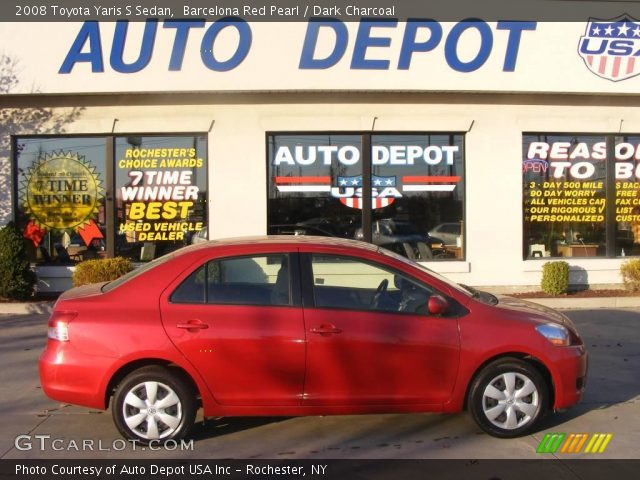 2008 Toyota Yaris S Sedan in Barcelona Red Pearl