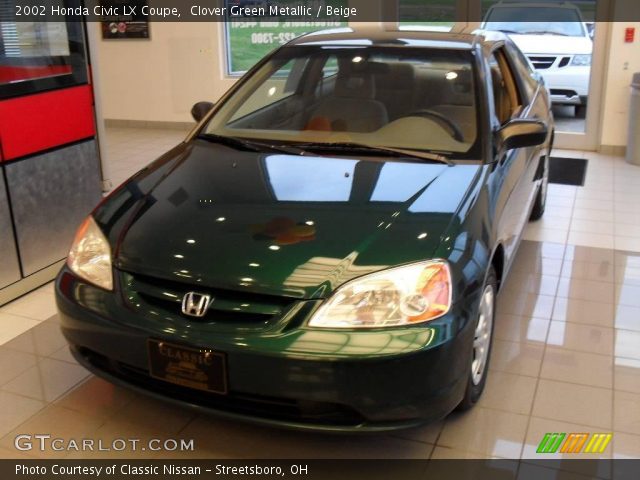 2002 Honda Civic LX Coupe in Clover Green Metallic