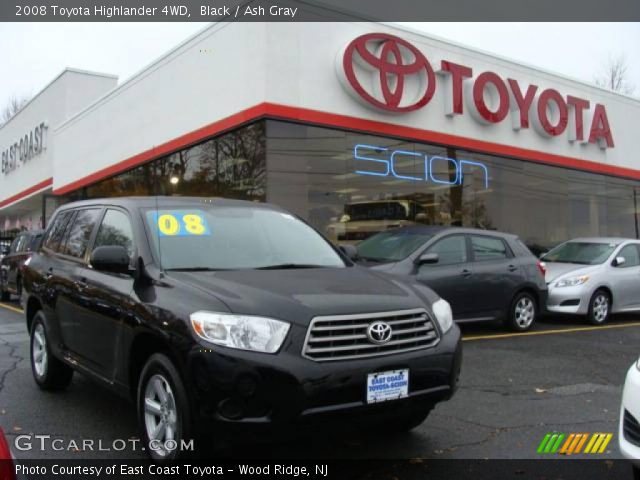 2008 Toyota Highlander 4WD in Black