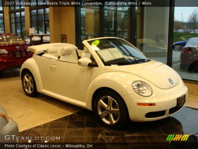 2007 Volkswagen New Beetle Triple White Convertible in Campanella White