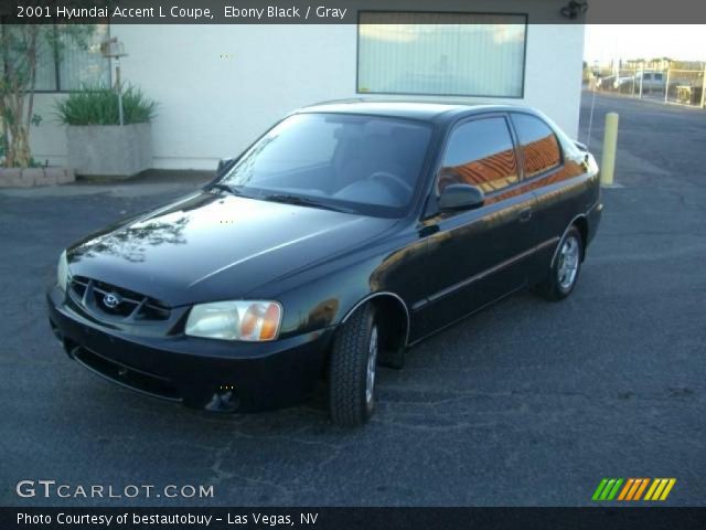 2001 Hyundai Accent L Coupe in Ebony Black