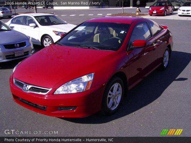 2006 Honda Accord LX Coupe in San Marino Red