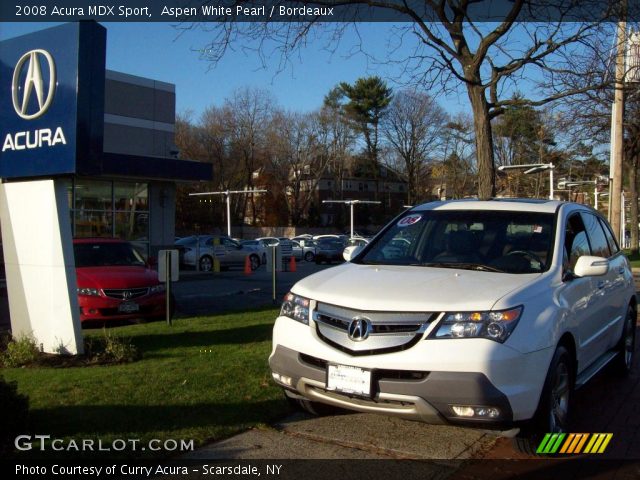 2008 Acura MDX Sport in Aspen White Pearl