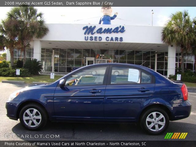 2008 Hyundai Accent GLS Sedan in Dark Sapphire Blue