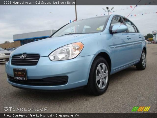 2008 Hyundai Accent GLS Sedan in Ice Blue