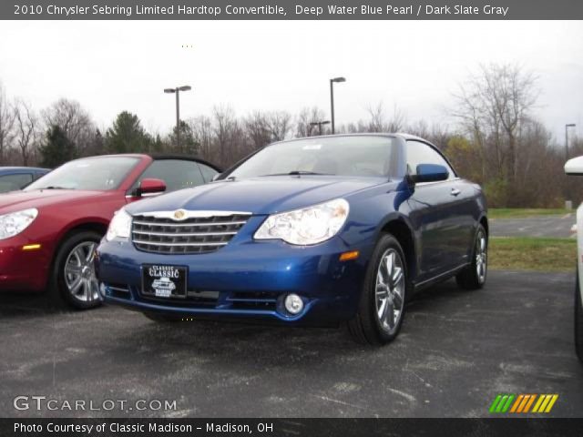 2010 Chrysler Sebring Limited Hardtop Convertible in Deep Water Blue Pearl