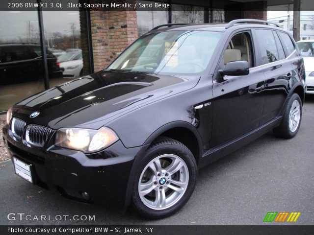 2006 BMW X3 3.0i in Black Sapphire Metallic