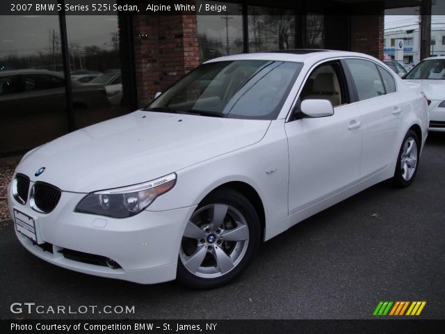 2007 BMW 5 Series 525i Sedan in Alpine White