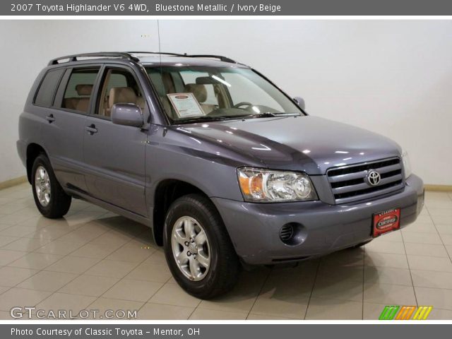 2007 Toyota Highlander V6 4WD in Bluestone Metallic