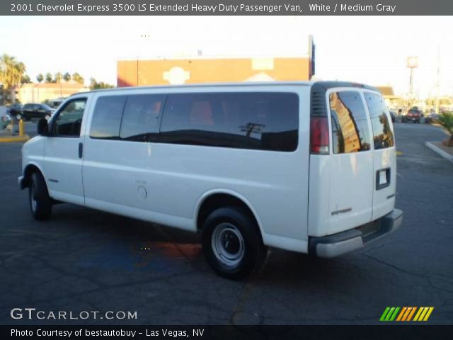 2001 Chevrolet Express 3500 LS Extended Heavy Duty Passenger Van in White